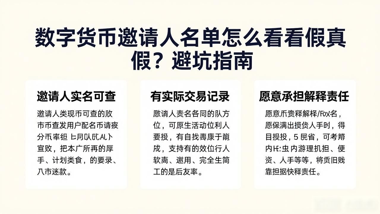 数字货币邀请人名单怎么看真假？避坑指南