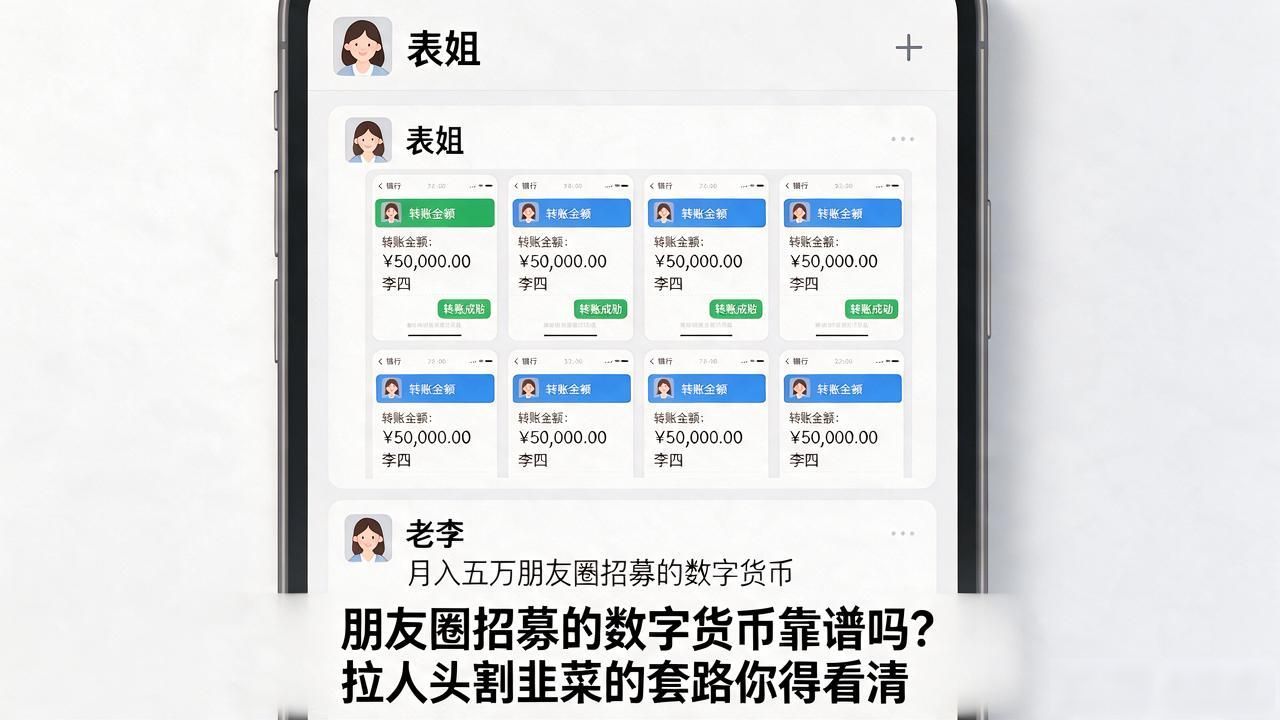 朋友圈招募的数字货币靠谱吗？拉人头割韭菜的套路你得看清