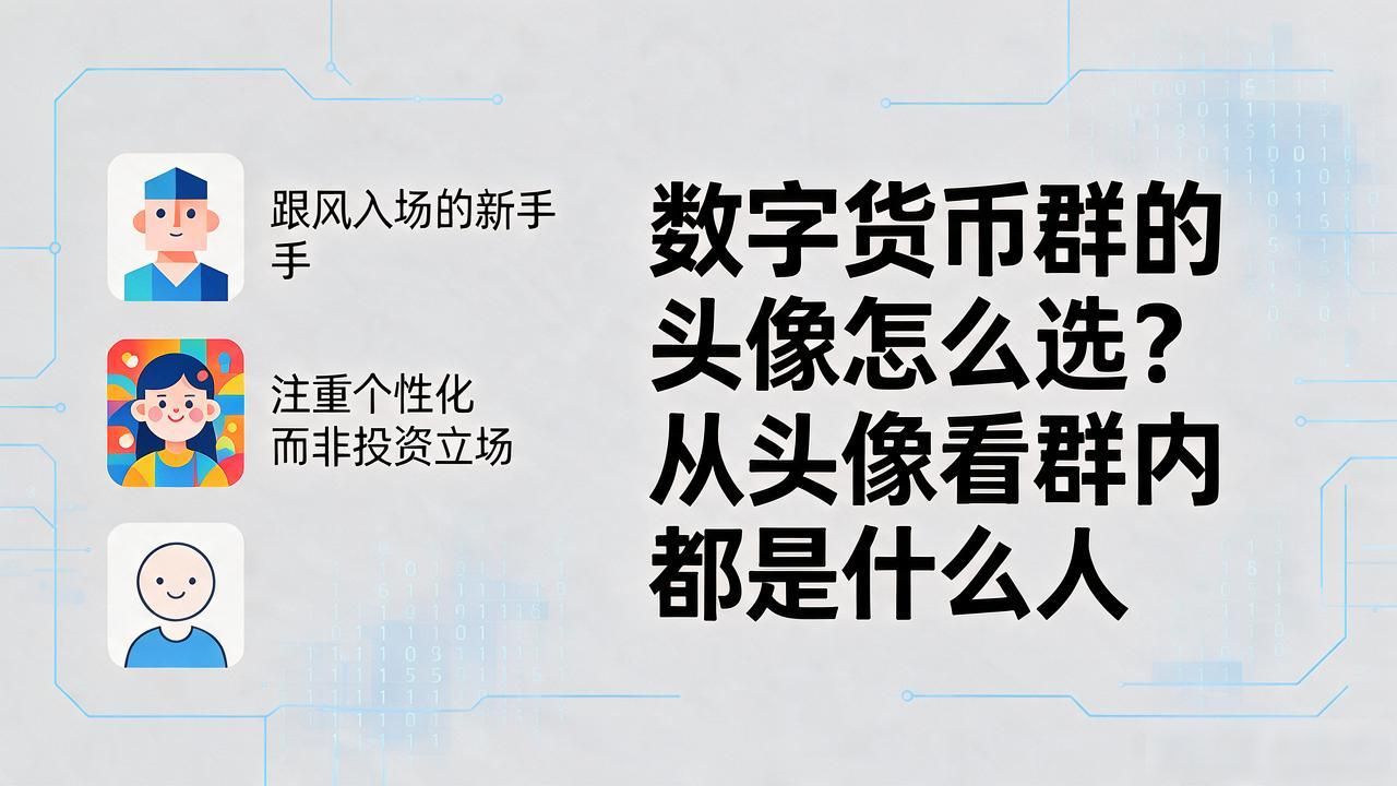 数字货币群的头像怎么选？从头像看群内都是什么人