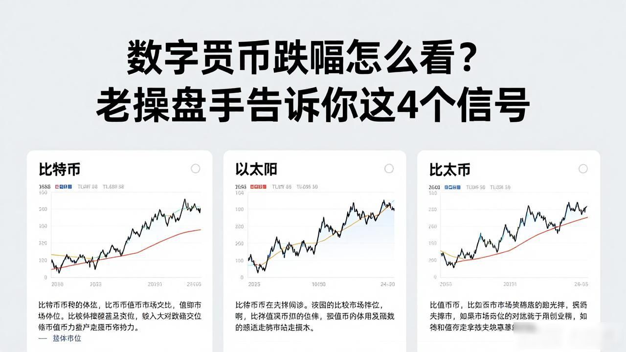 数字货币跌幅怎么看？老操盘手告诉你这4个信号